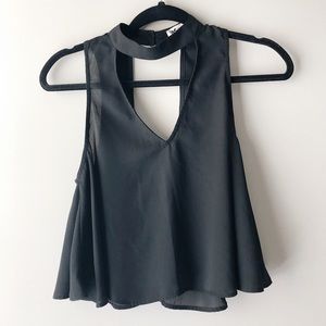 Show Me Your Mumu Casey Collar Top Black S